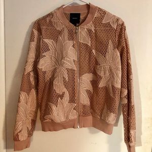 Women’s rose pink mesh jacket